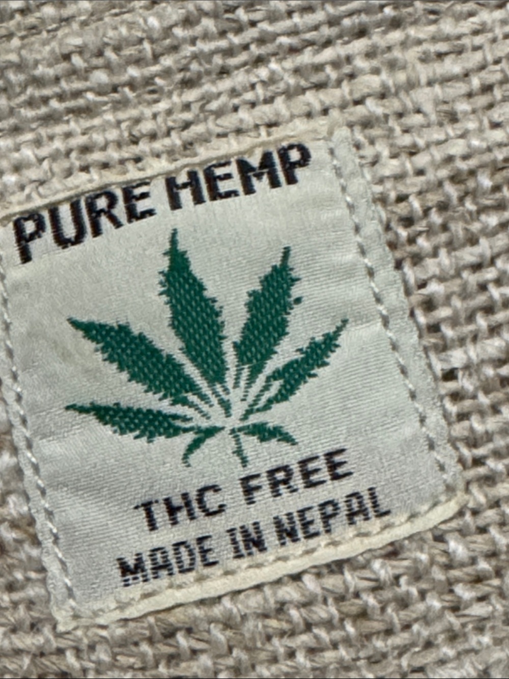 Ark Fair Trade's Hemp Crossbody Bag-Nepal Orig-Natural Color with Imperfections - Picture 3 of 16
